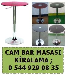 Kocaeli cam bar masası kiralama