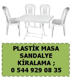 Kocaeli plastik masa sandalye kiralama